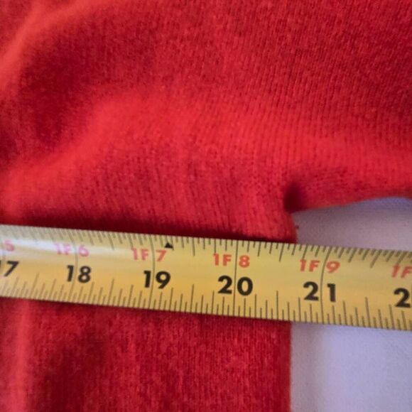 Vince Womens Orange V Neck Pullover Cashmere Sweater Size Small - Picture 6 of 11